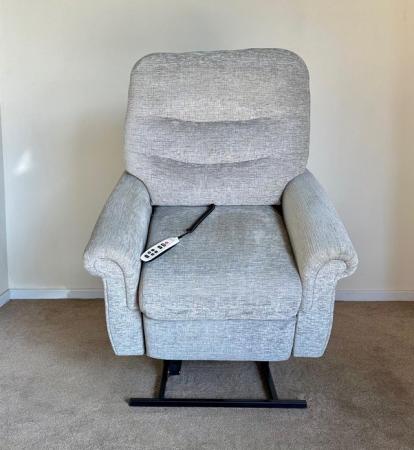 Image 5 of GPLAN ELECTRIC RISER RECLINER DUAL MOTOR GREY CHAIR DELIVERY