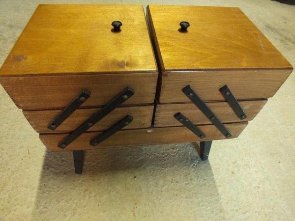 Image 1 of Wooden Needlework / Sewing Box