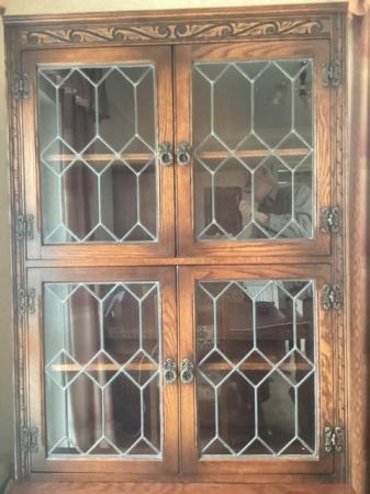 Image 1 of Old Charm , Four Door Glazed Top Unit, Tudor Brown.