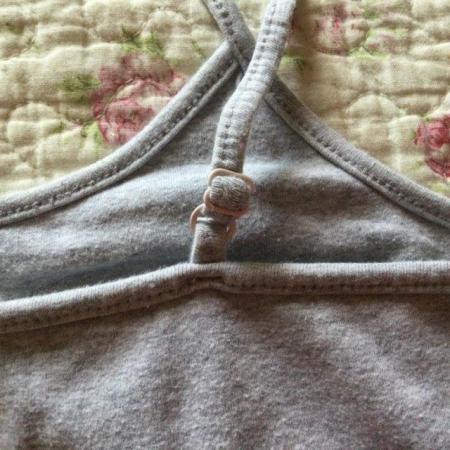 Image 3 of SzS GAP Grey Marl Stretch Cotton Cami, Built In Bra Support