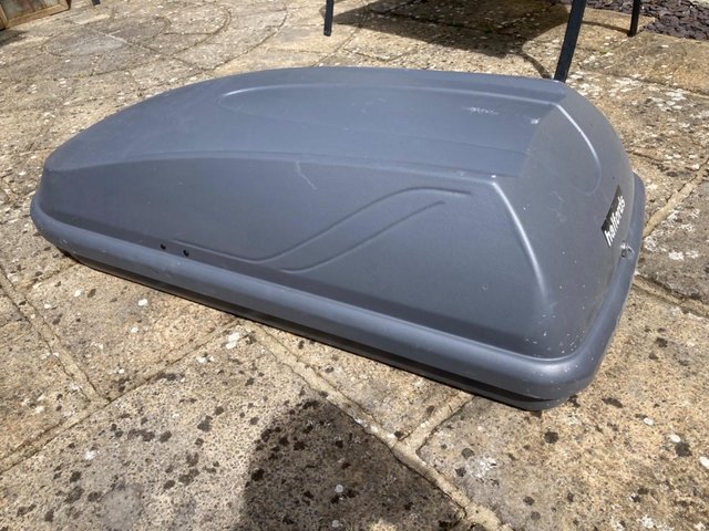 Preview of the first image of Halfords car roof box used infrequently.