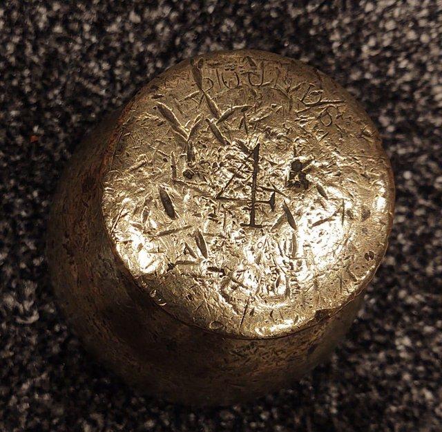 Preview of the first image of Interesting Antique 4Ib Brass Weight.