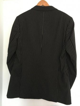 Image 2 of Givenchy vintage jacket. XXL Black pinstripe jacket in exe.