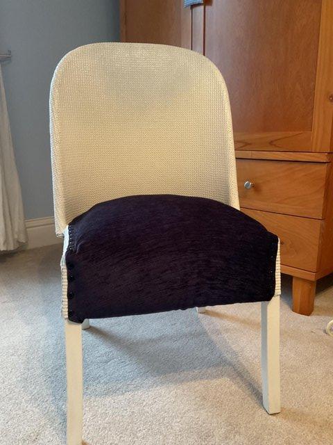 Preview of the first image of Lloyd loom bedroom chair, very good condition, no holes, new.