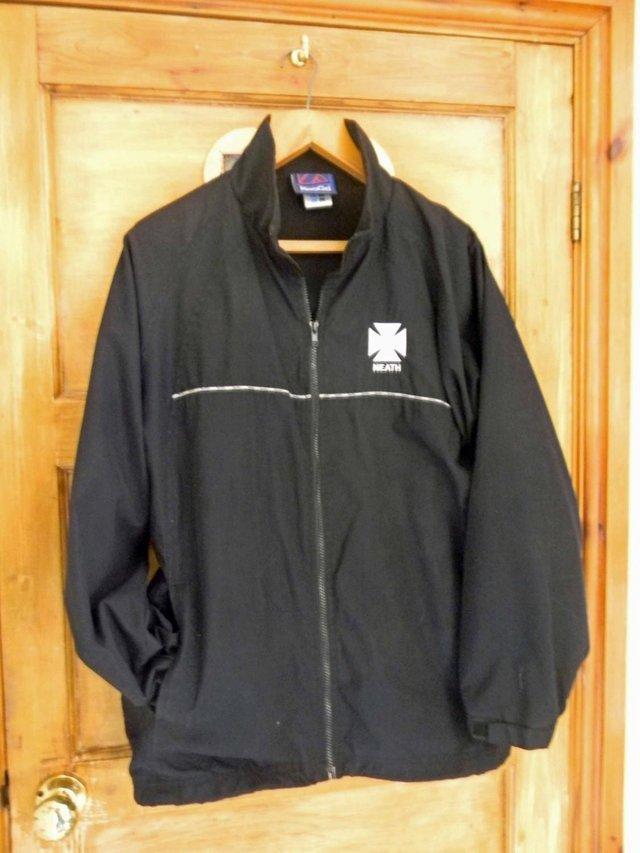 Preview of the first image of VINTAGE NEATH WALES BLACK SHORT RUGBY TRAINING JACKET.