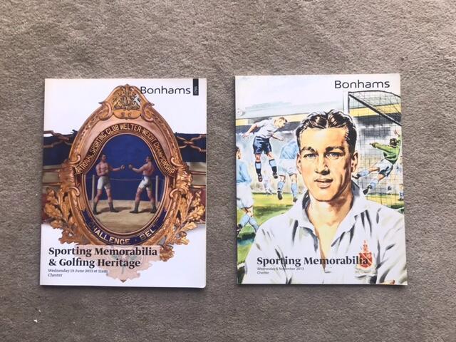 Preview of the first image of 2 Bonhams sporting memorabilia catalogues.