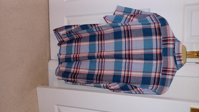 Image 2 of Mulit coloured soft 100% cotton casual short sleeve shirt XL