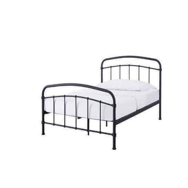 Preview of the first image of King halston black metal bed frame.