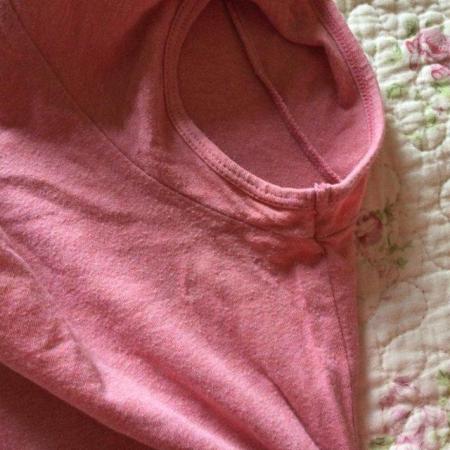 Image 4 of H&M Pink Soft Stretch Cotton Cap Sleeved T-Shirt