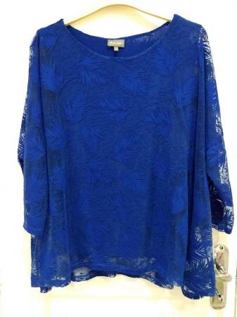 Image 4 of Phase Eight Blue Double Layered Top Size 12