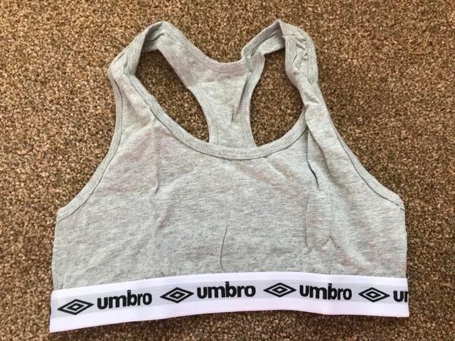 Preview of the first image of Umbro Core Ladies bra top X 2 Medium Black & Grey.