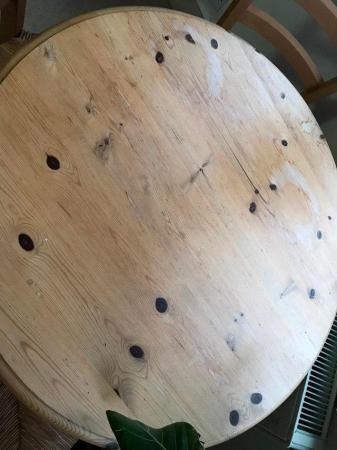 Image 1 of Solid Pine small round table and chairs set