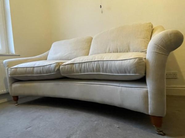 Image 3 of Laura Ashley linen cream sofa for sale