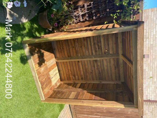 Image 10 of Pair of Rustic Bespoke Treated Garden Planters