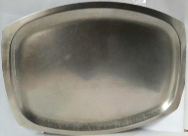 Image 1 of LARGE STAINLESS STEEL SERVING TRAY 47 x 35 cm