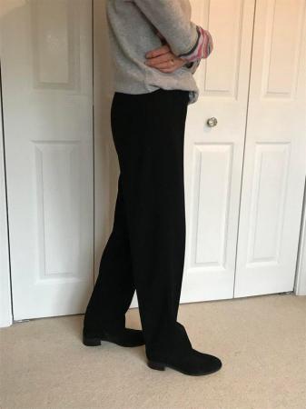Image 1 of Ladies Kaliko black crepe straighttrousers size 8