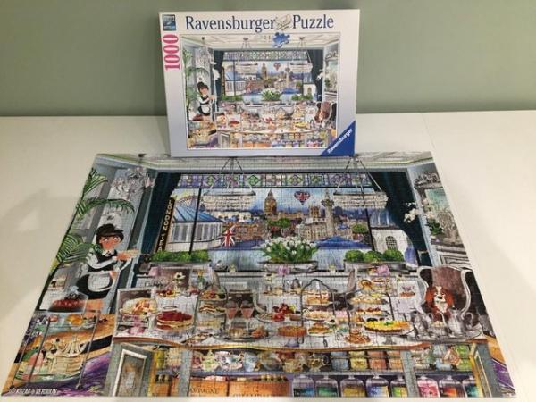 Image 1 of Ravensburger 1000 piece jigsaw titled London Tea Party.