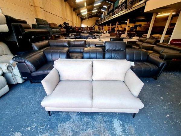 Image 7 of New Gigi cream leather 2 seater sofa