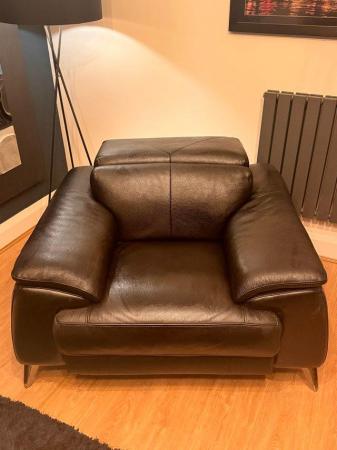 Image 2 of DFS Caldo leather power recliner sofa