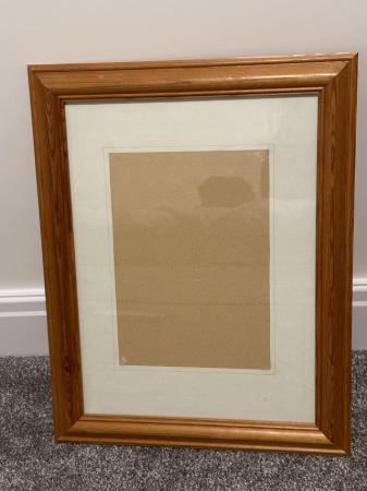 Image 1 of Pine picture frame with glass