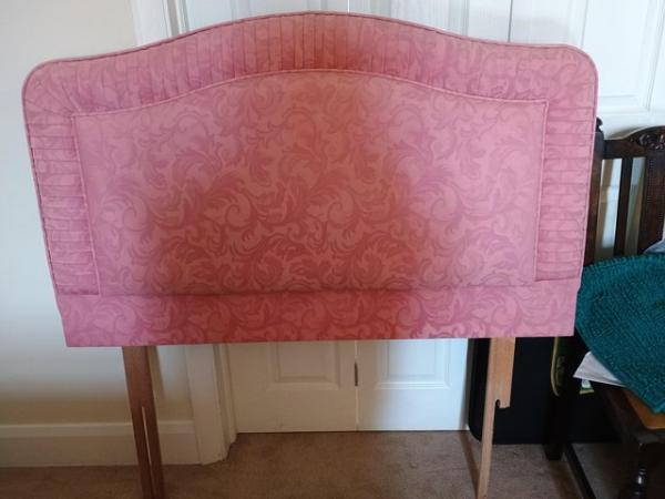 Image 1 of Pink headboard 4ft Small double