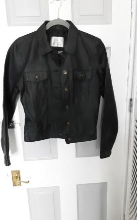 Image 2 of Modern classics black leather "denim style" jacket