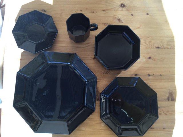 Preview of the first image of Black Retro Dinner Service complete.
