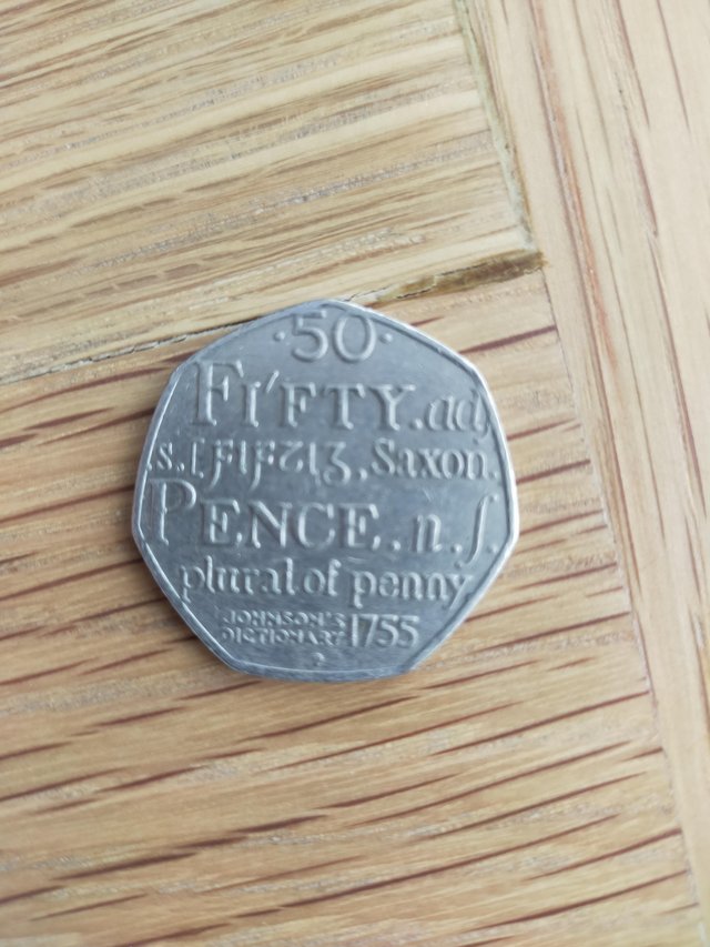 Preview of the first image of 2005 "Dictionary" 50p Coin.