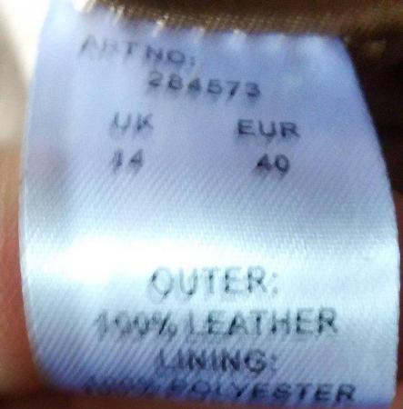 Image 1 of Ladies Size 14 Leather Jacket (unworn)