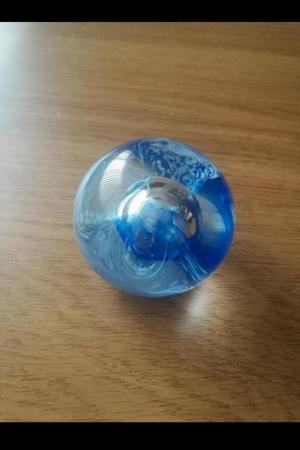 Image 1 of Caithness Blue Mooncrystal Paperweight
