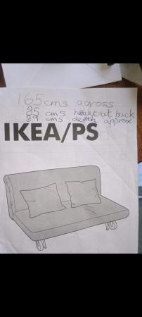 Image 1 of Ikea sofa bed red good condition