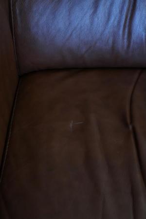 Image 8 of Mid Century Vintage Real Conker Brown Leather Armchair