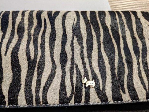 Image 1 of Radley Black Leather/Zebra print shoulder bag