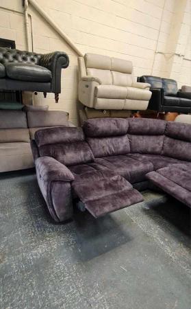Image 16 of Radley Decent charcoal fabric electric recliner corner sofa