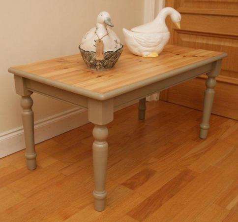 Image 1 of Hand painted solid pine coffee table