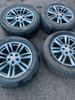 Preview of the first image of REDUCED FOR SALE FOUR JAGUAR ALLOY CAR TYRES SIZE (Plate 15).