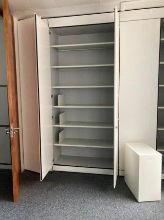 Image 21 of Lockable 4 door white office tall double cupboards/storage
