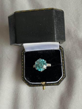 Image 2 of Antique 5ct Zircon & diamond ring NOT ZIRCONIA!!!