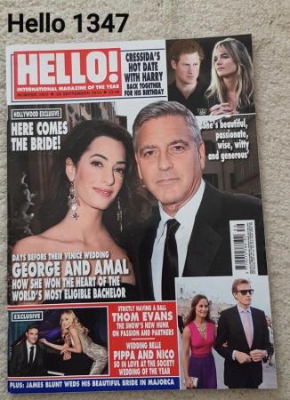 Image 1 of Hello Magazine 1347 - George & Amal - Days B4 Venice Wedding