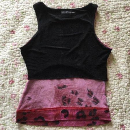 Image 5 of RARE Vtg 90s JANE NORMAN Silky Stretchy Sleeveless Top M/L