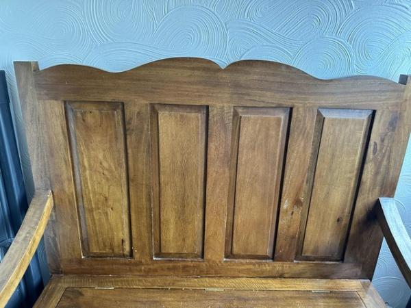 Image 3 of Solid wood monks bench pue