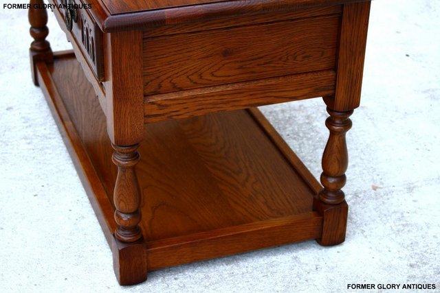 Image 17 of OLD CHARM LIGHT OAK TWO DRAWER OCCASIONAL COFFEE TABLE STAND
