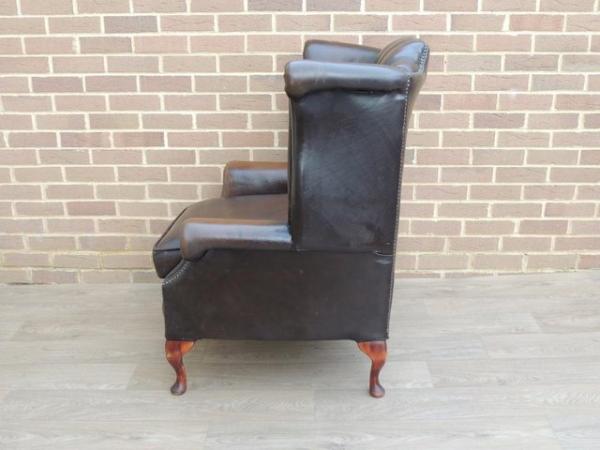 Image 3 of Queen Anne Golden Brown Armchair Chesterfield (UK Delivery)