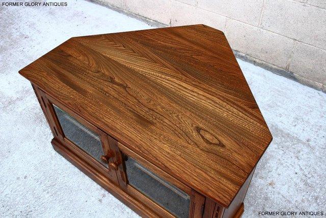 Image 43 of AN ERCOL GOLDEN DAWN ELM CORNER TV CABINET STAND TABLE UNIT