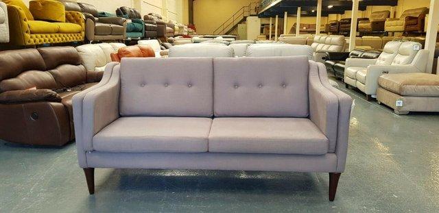 Image 3 of New Copenhagen grey fabric 3 seater sofa