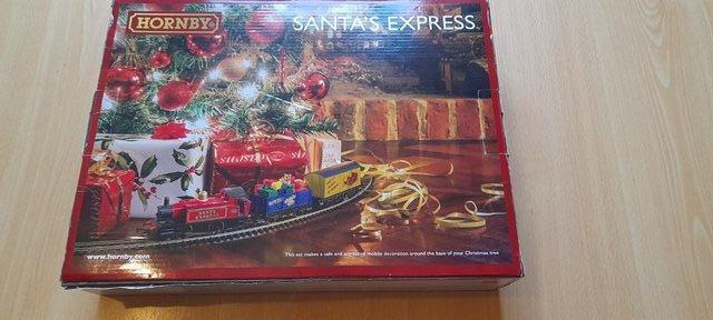 Preview of the first image of HOrnby santa s express train set boxed as new.