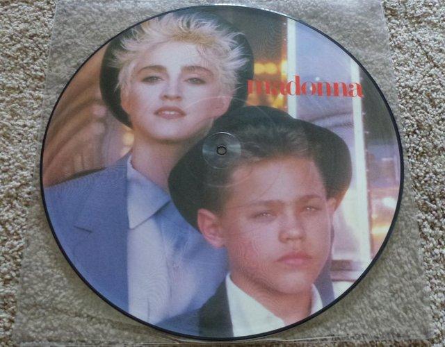 Preview of the first image of Madonna, Open Your Heart, 12 inch Picture Disc vinyl single.