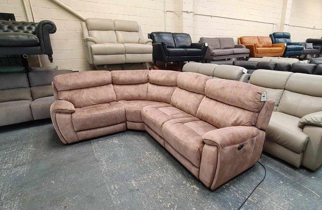 Image 6 of Radley Decent mink fabric electric recliner corner sofa