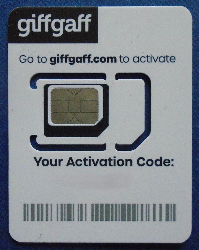 Preview of the first image of Free GiffGaff Sim Card £5 Free Credit on Activation.