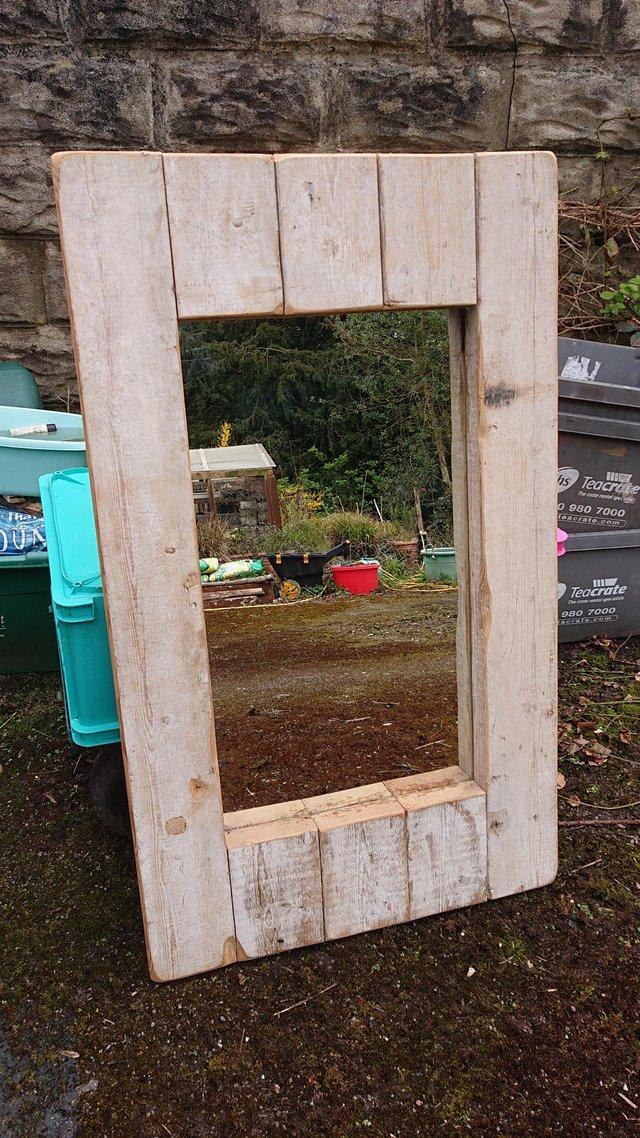 Preview of the first image of Rustic Mirror ( Scaffolding Boards Construction).